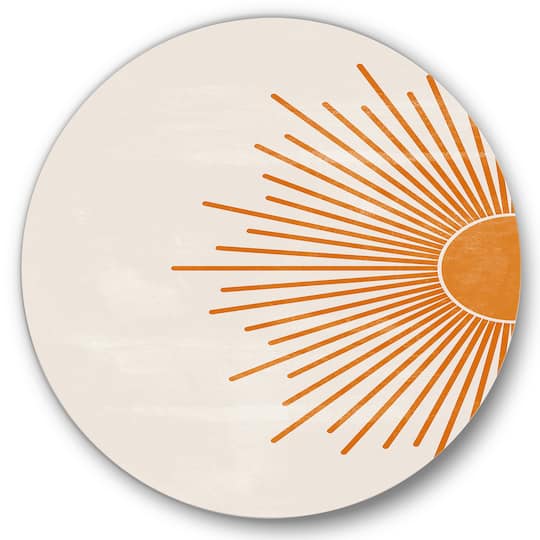 Designart - Orange Sun Print I